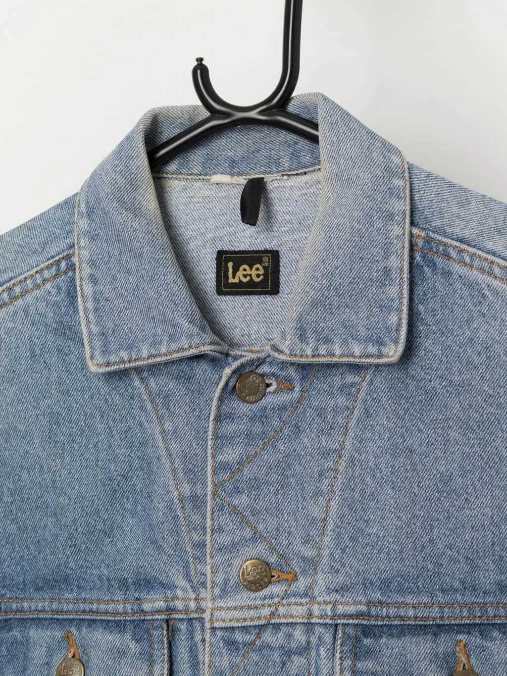 90s vintage customised Lee denim jacket with horseshoe graphic – Large