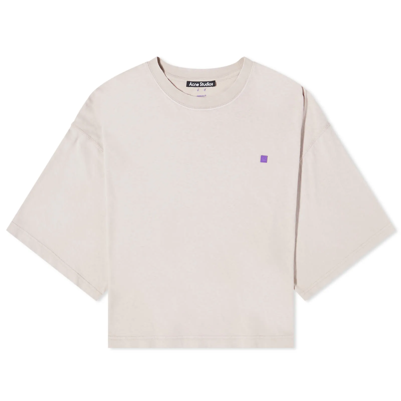 Acne Studios Edcrop Fade Face T-ShirtDusty Beige