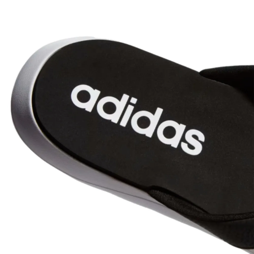 Adidas Men's Comfort Flip-Flops Slipper (Core Black/Cloud White/Core Black)