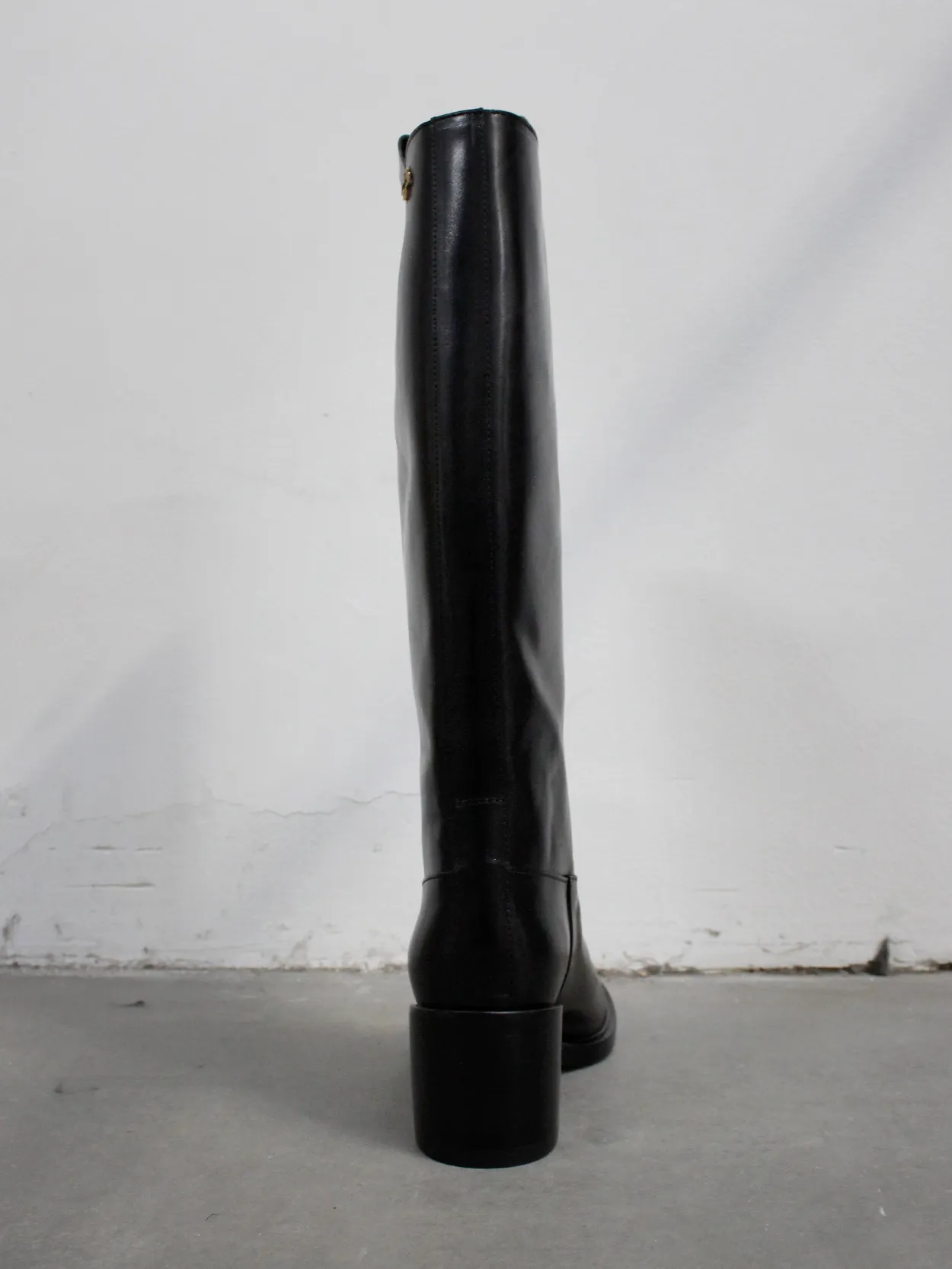 A.F. Vandevorst Black Beauty classic riding boots with brown diamond cross (39) — pair 9/12