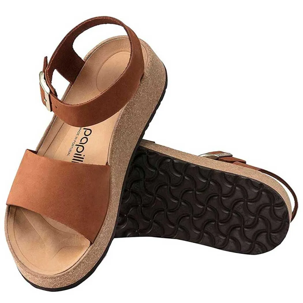 Birkenstock Glenda Platform Sandal Pecan Nubuck (Women's)