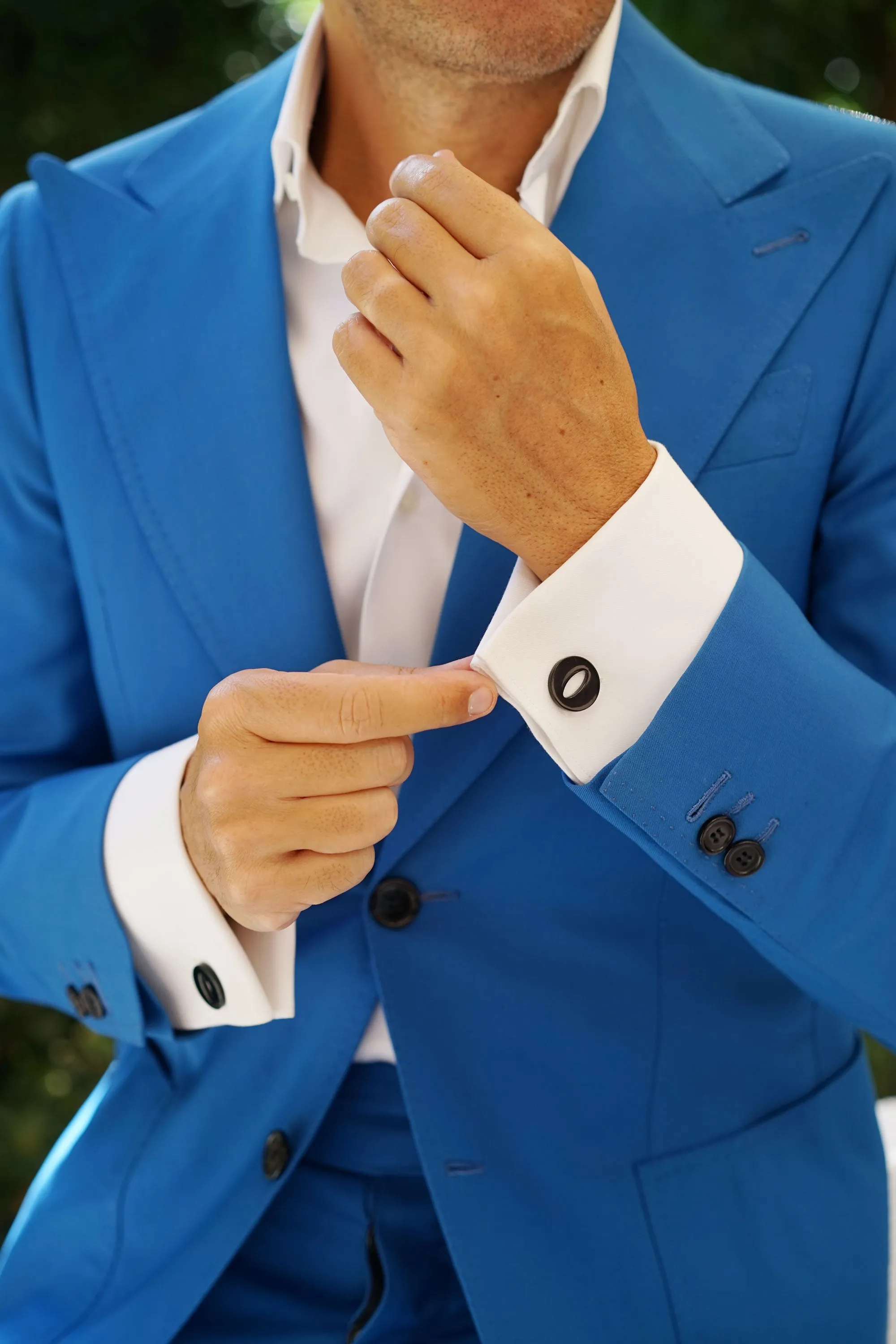 Black And Gold Letter O Cufflinks