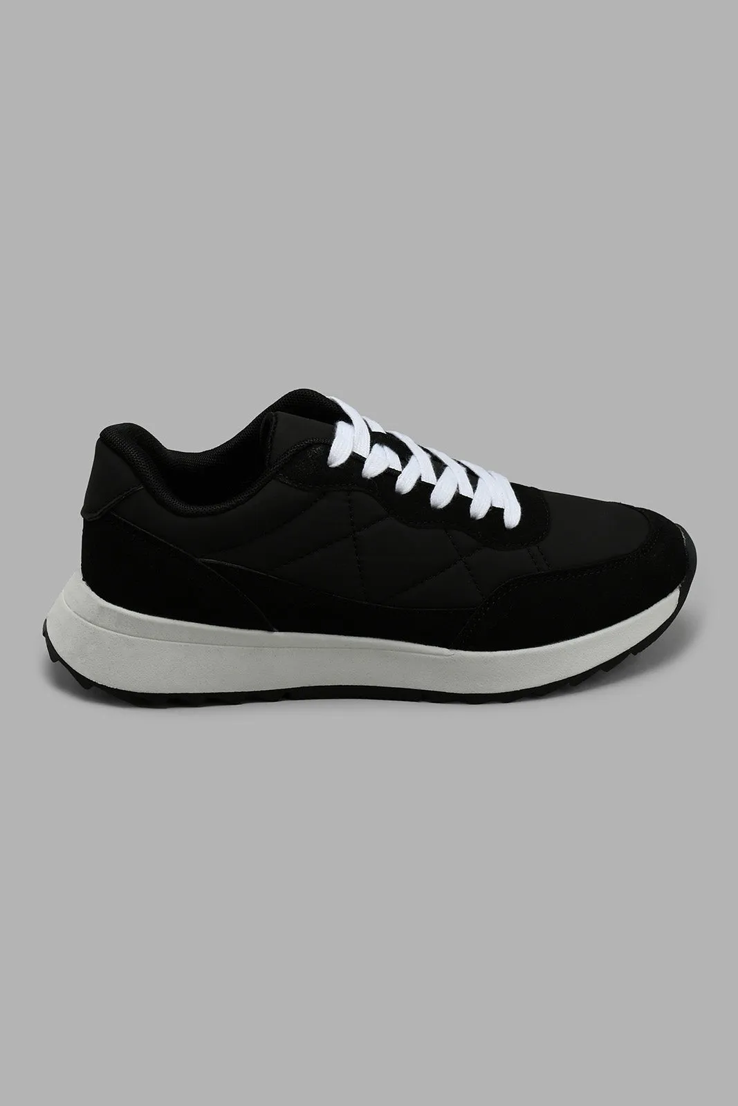 Black Lace Up Sneaker