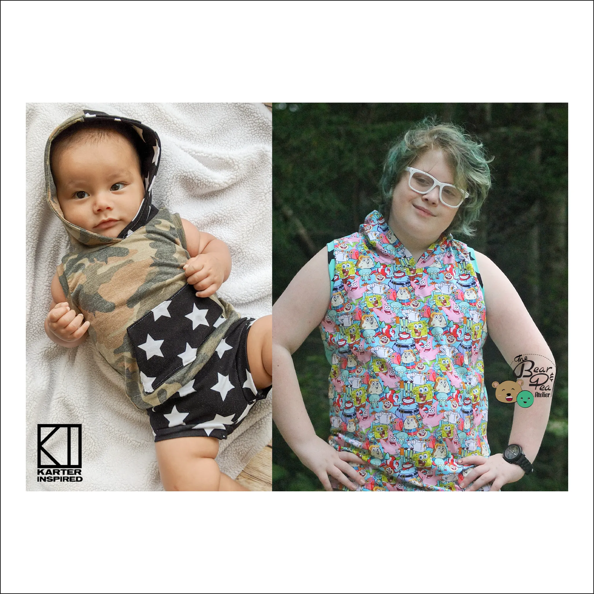 BUNDLE Northlake Tank and Muscle Tank | Newborn to Big Kid Sizes NB-18 | Adult S1-L3 | Beginner Level Sewing Pattern