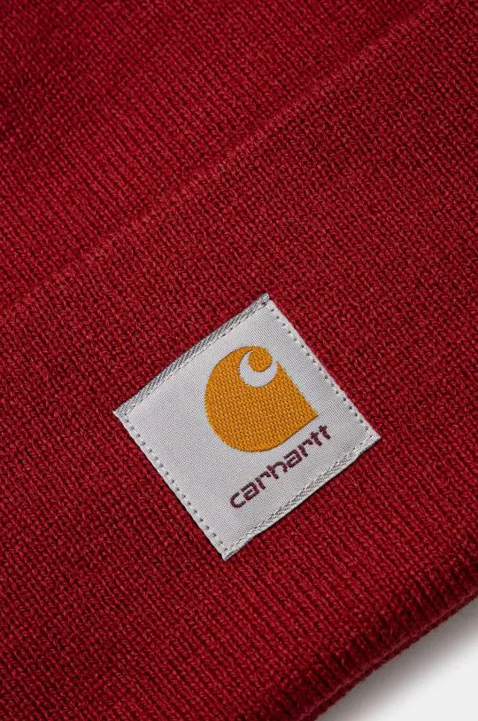 Carhartt WIP beanie Acrylic Watch Hat maroon color I020222.H8XX