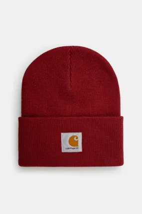 Carhartt WIP beanie Acrylic Watch Hat maroon color I020222.H8XX