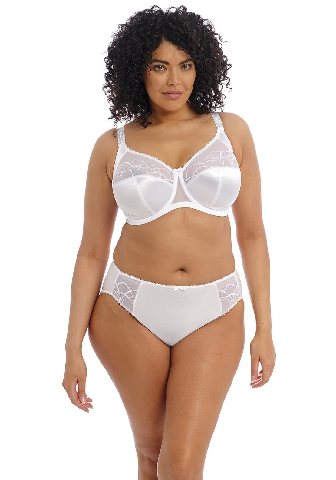 Cate Underwire Full Cup Banded Bra - White