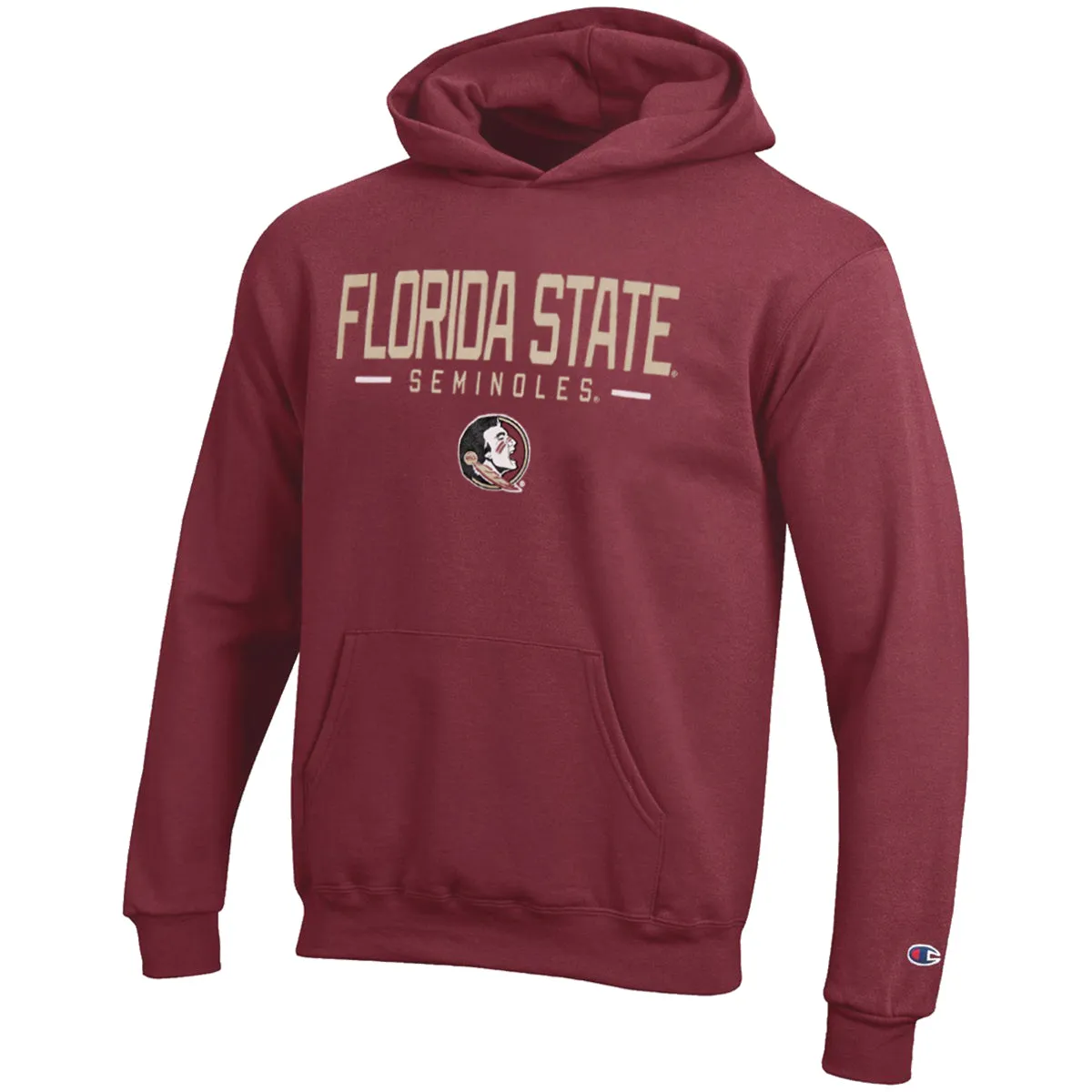 Champion Youth Florida State Seminoles Seminole Logo Hood - Garnet