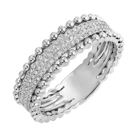 CHAR PAVE BEADED PAVE DIAMOND RING