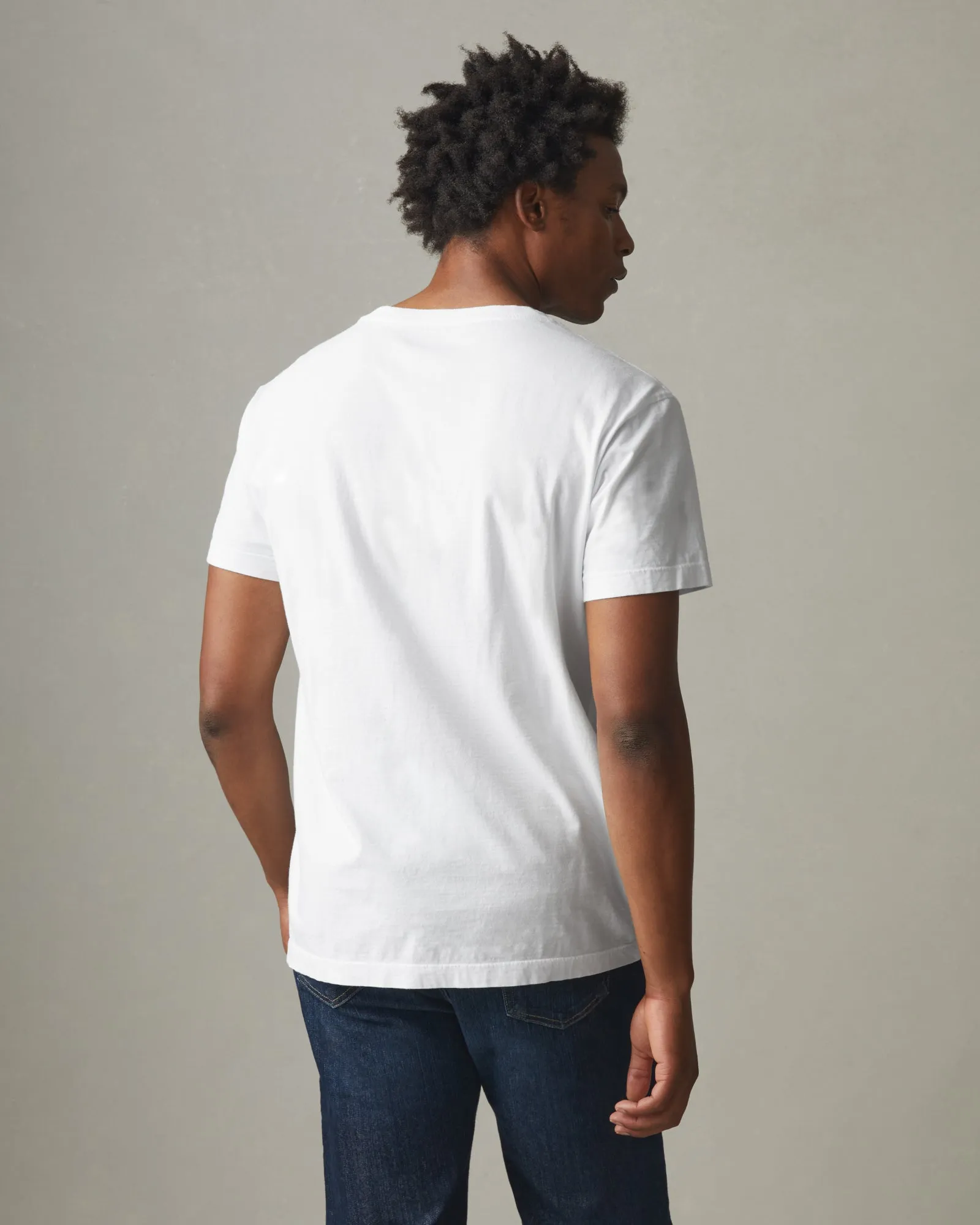 Classic Cotton V-Neck Tee - White