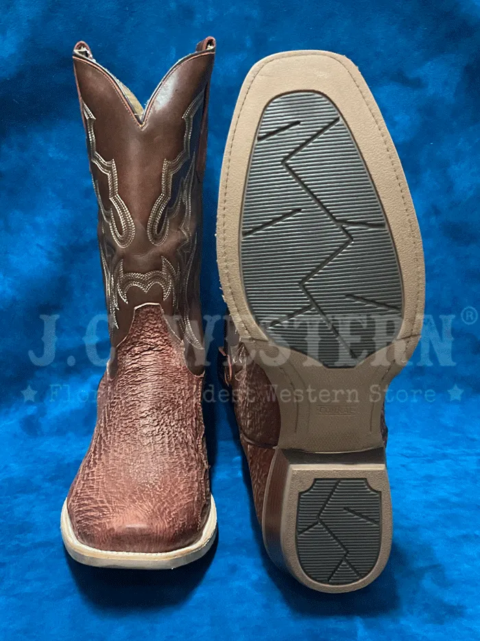 Corral A4418 Mens Shark Embroiery Horseman Toe Boot Honey Brown