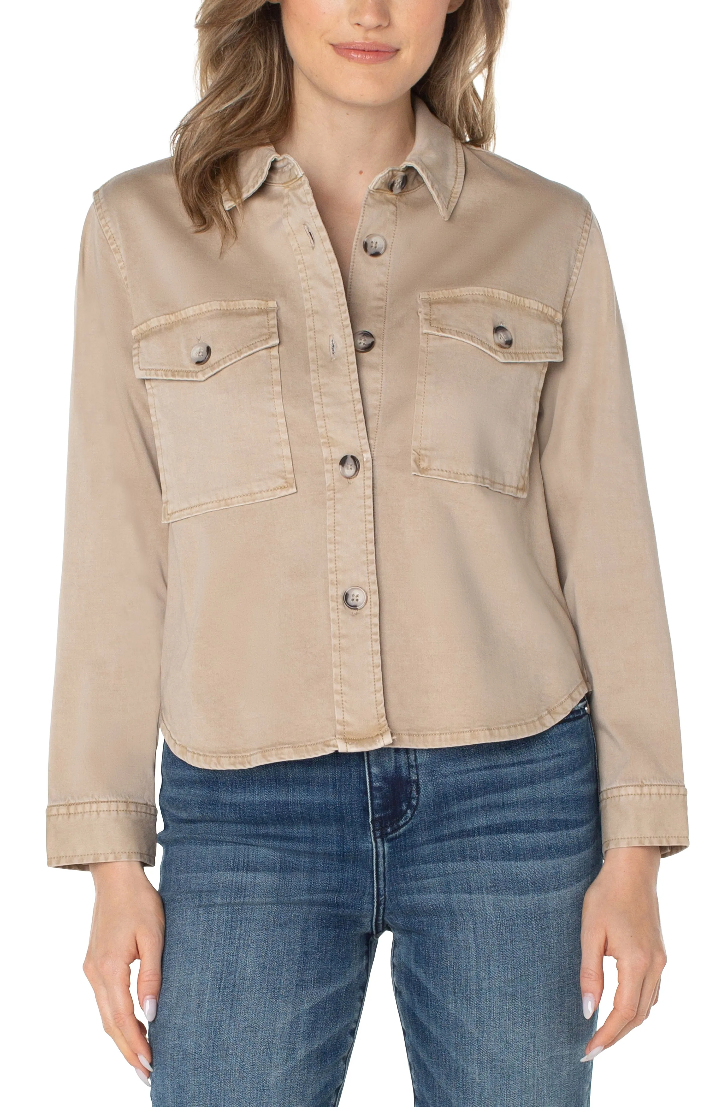 Cropped Shirt Jacket