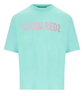 D SQUARED2  |DSQUARED2 DSQUARED2 LOOSE FIT GREEN T-SHIRT