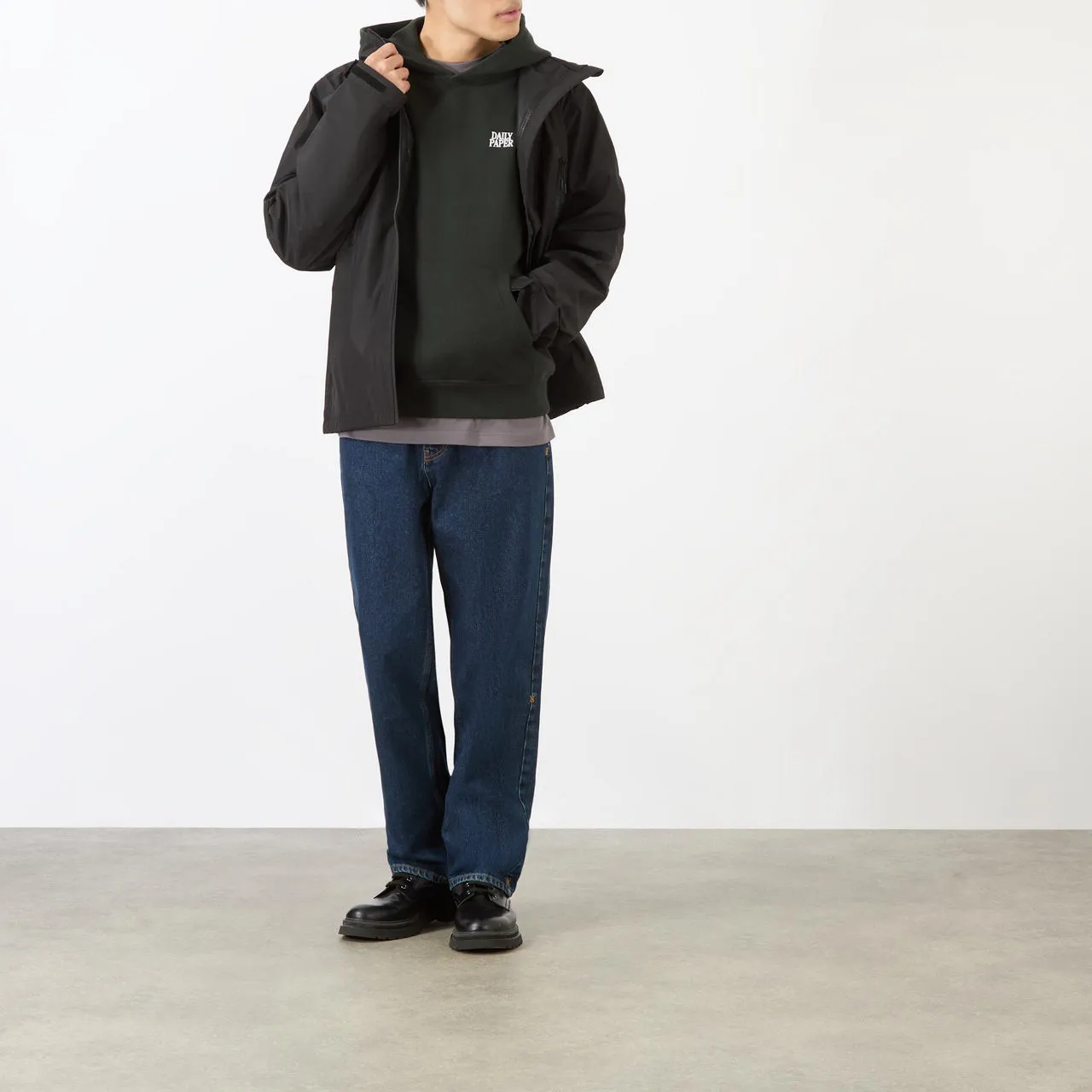 DAILY PAPER Kunle Rain Jacket - Black