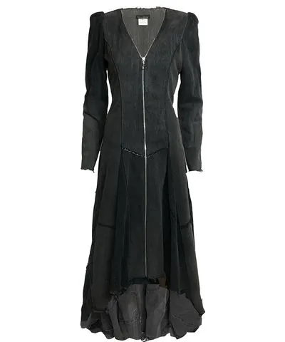 Deborah Lindquist Eco Lifestyle Women's Black Beatrix Denim Coat