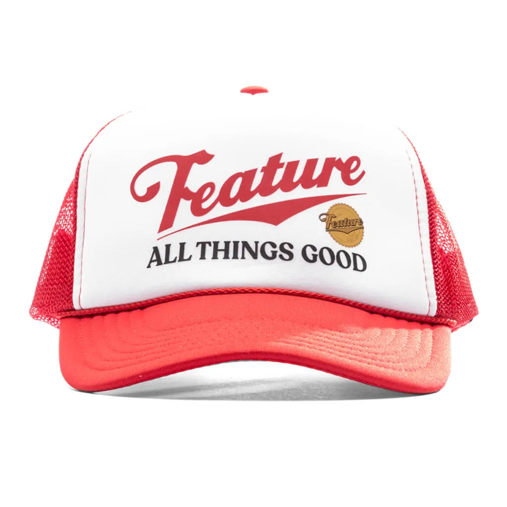 Draft Trucker Hat - Red/White