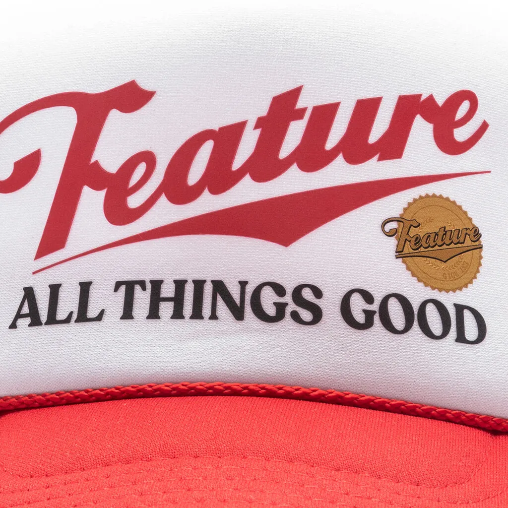 Draft Trucker Hat - Red/White