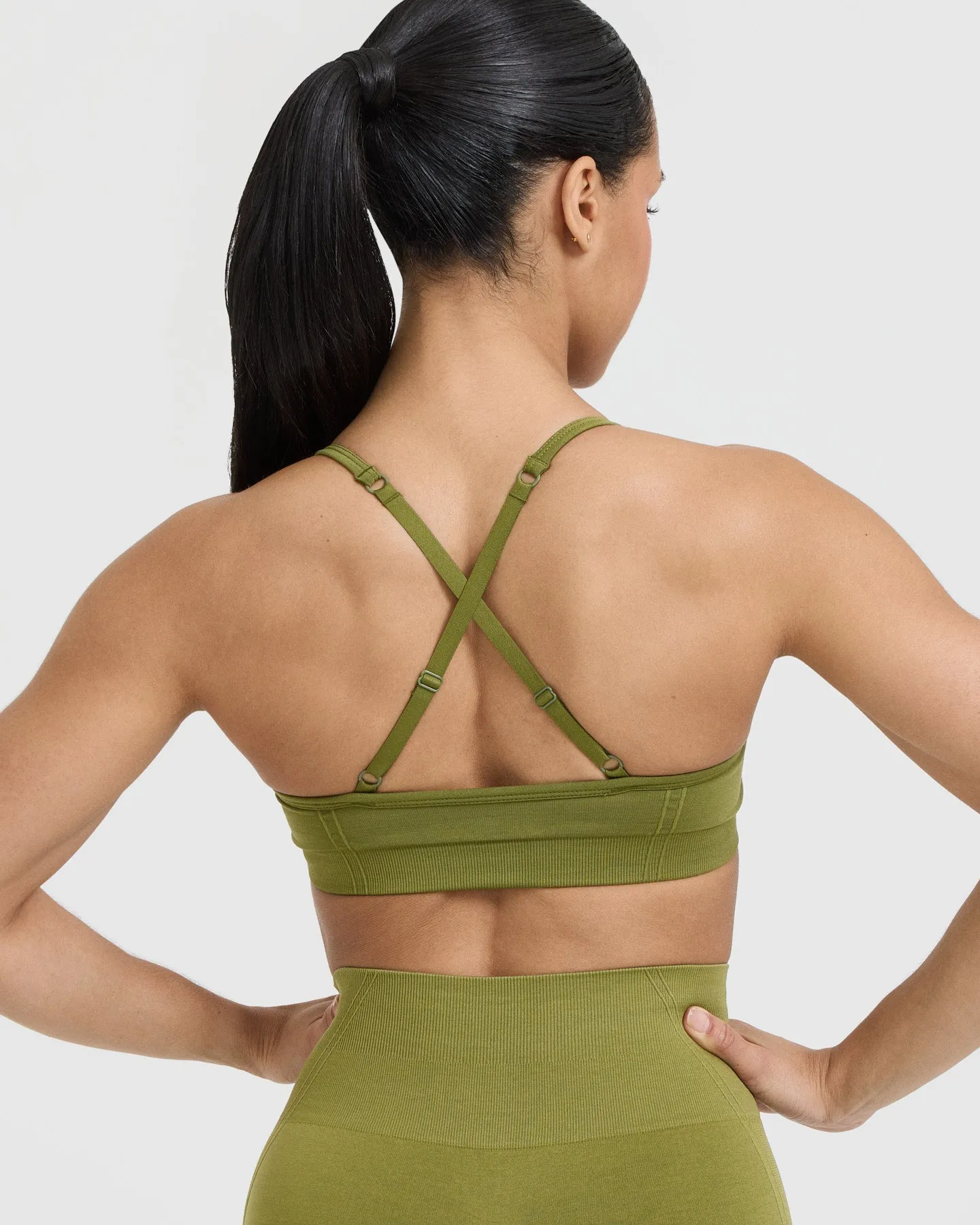 Effortless Strappy Bralette | Olive Green