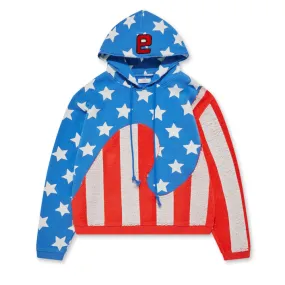 ERL Stars And Stripes Swirl Hood (Blue / Red)