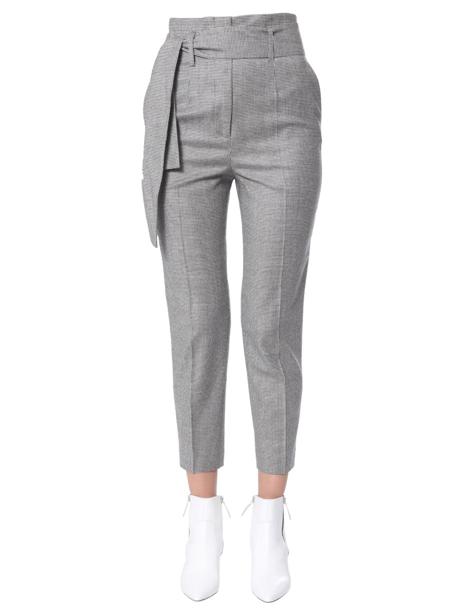 FABIANA FILIPPI    ASSISI WOOL PANTS IN PIED DE POULE