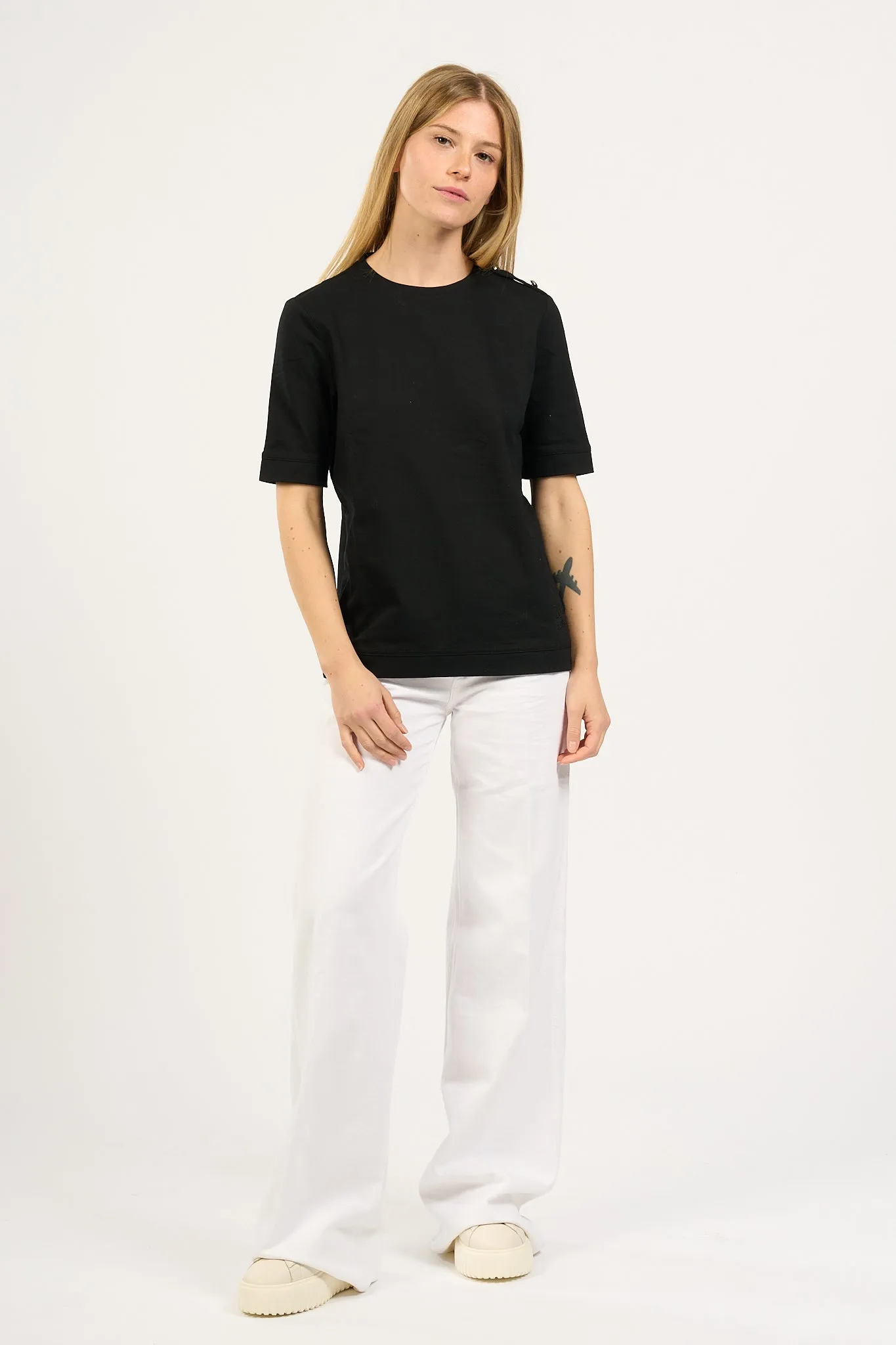 Fay T-shirt Manica Corta Nero Donna