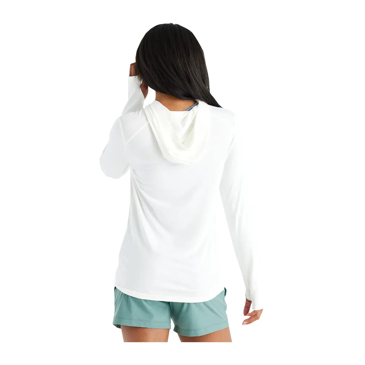 Free Fly Womens Bamboo Shade Hoody II Bright White XX-Large