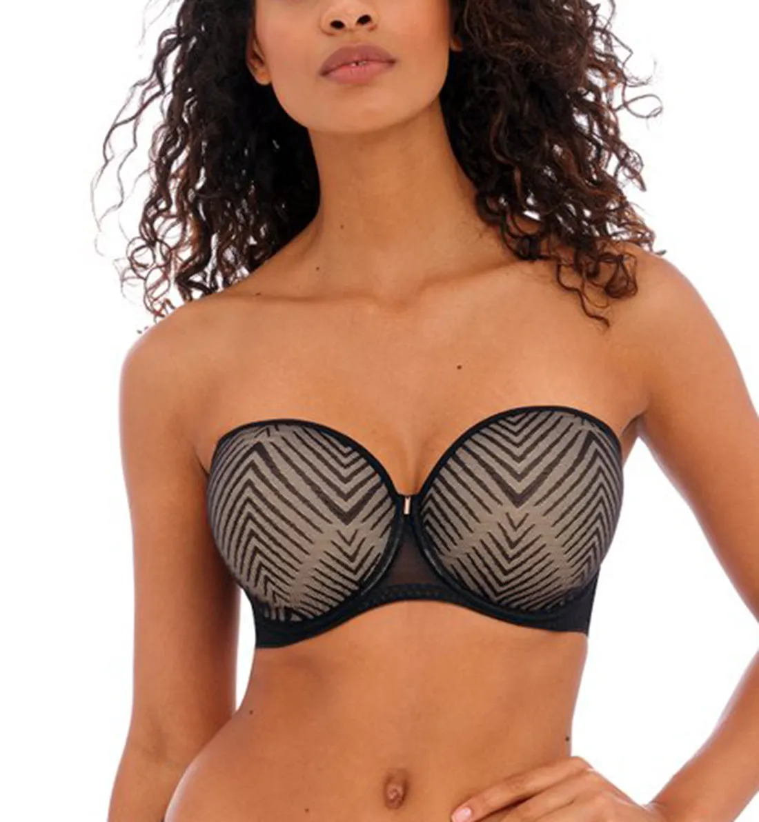 Freya Tailored Strapless Molded Underwire Bra (401109) - Black