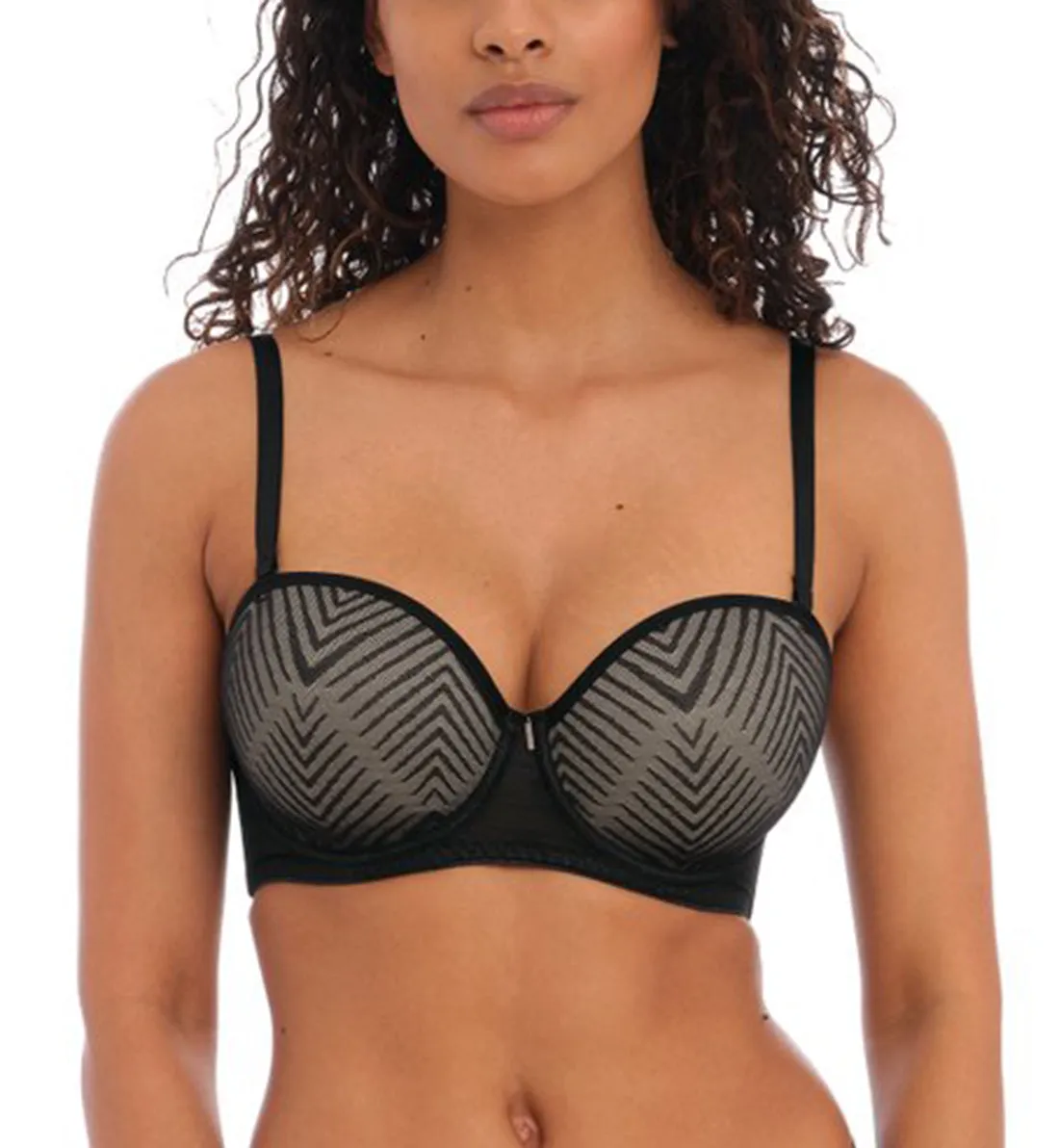 Freya Tailored Strapless Molded Underwire Bra (401109) - Black