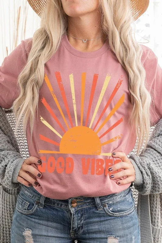 Good Vibes Sunshine Summer Graphic T Shirts