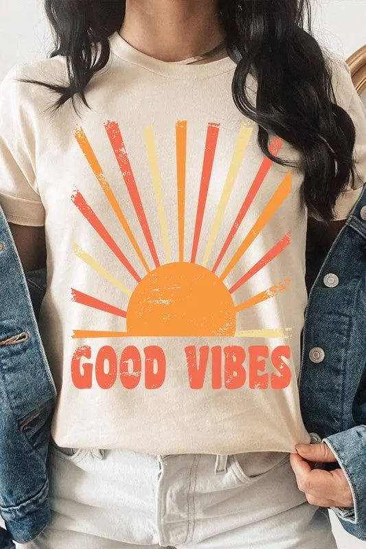 Good Vibes Sunshine Summer Graphic T Shirts