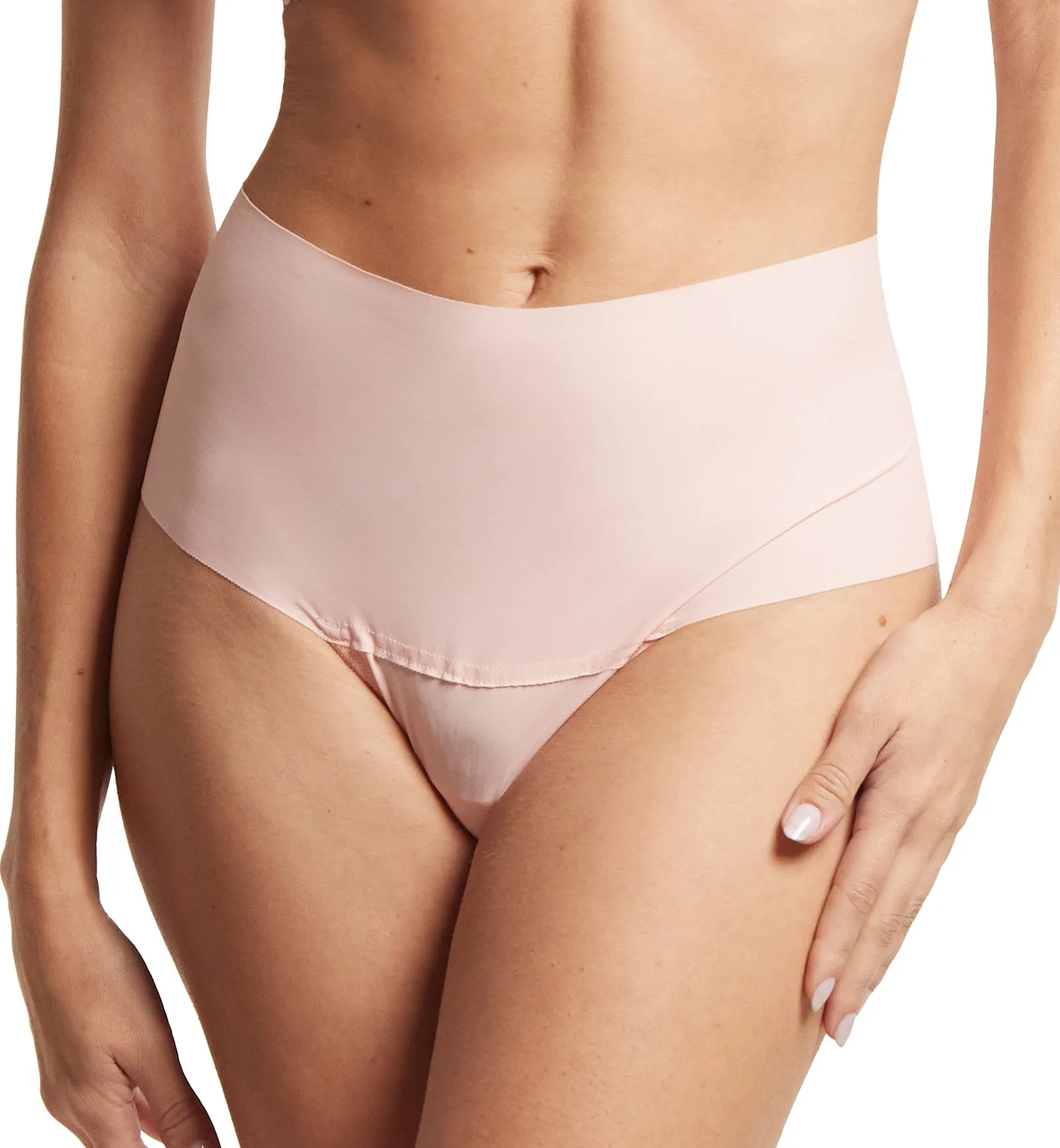 Hanky Panky BreatheSoft Hi-Rise Thong (6J1921B) - Sweet Nothing