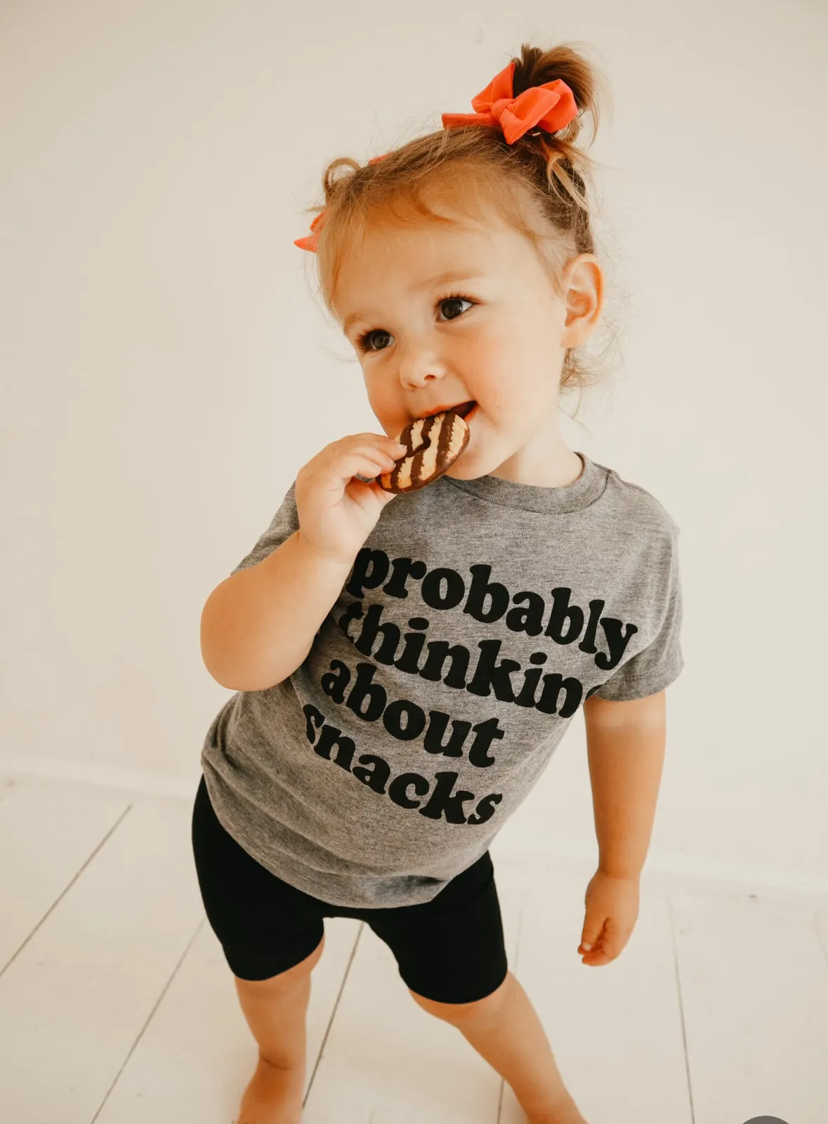 HAPPY KIDS CO PROBABLY THINKING ABOUT SNACKS TEE | BABY + KIDS