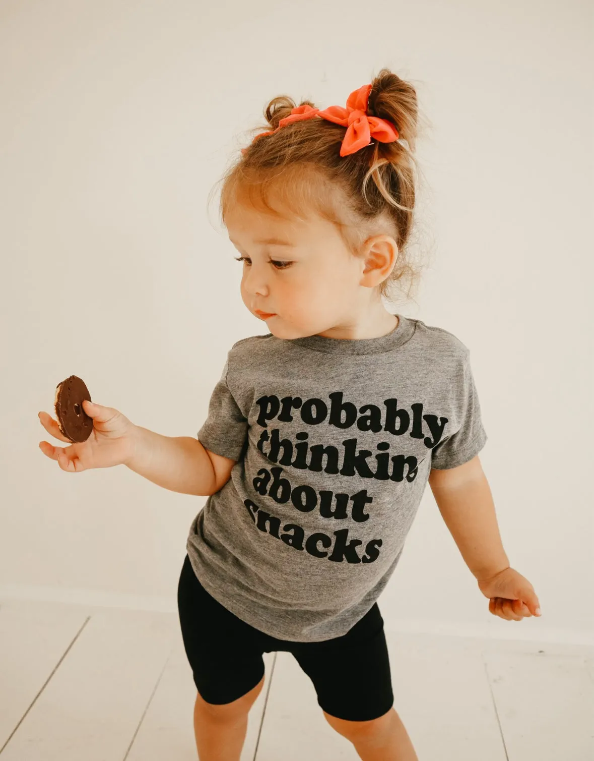 HAPPY KIDS CO PROBABLY THINKING ABOUT SNACKS TEE | BABY + KIDS