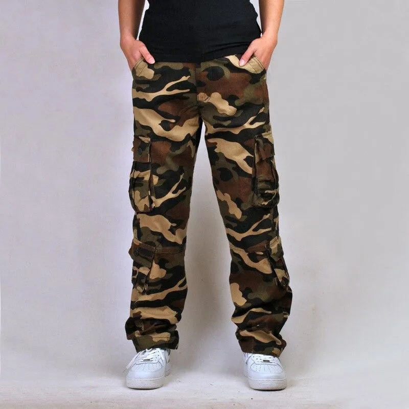 Hip Hop Casual Unisex Multi-pocket Cargo Pants Trousers Joggers