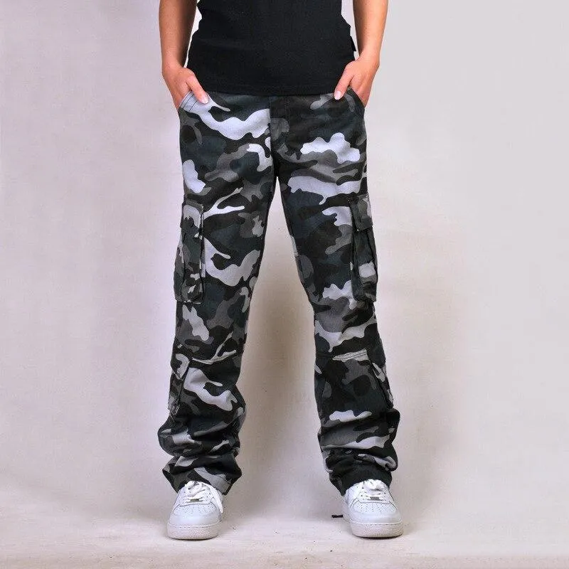 Hip Hop Casual Unisex Multi-pocket Cargo Pants Trousers Joggers