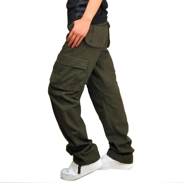 Hip Hop Casual Unisex Multi-pocket Cargo Pants Trousers Joggers