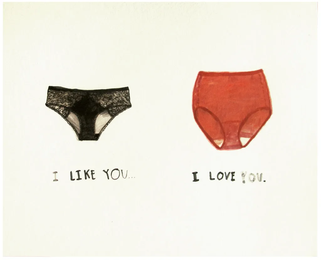 I like you, I love you Print