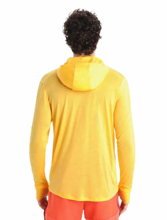 icebreaker Merino T-Shirt Men's 125 Cool-Lite Sphere Long Sleeve Hoodie Tee - Cloud Ray