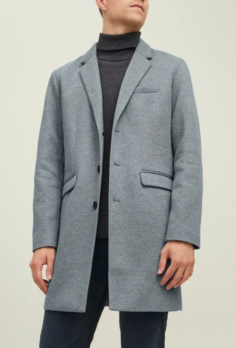 Jack & Jones Long Marco Coat Jacket Light Grey