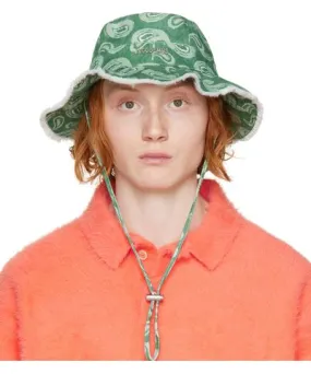 Jacquemus Green Le Raphia 'Le Bob Artichaut' Bucket Hat