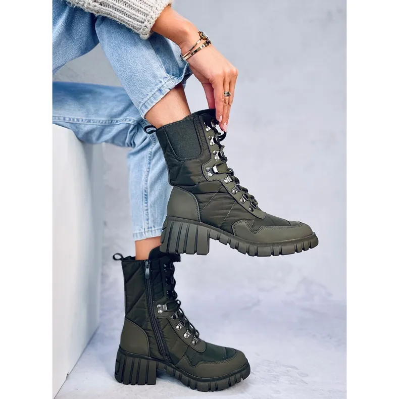 Jewel Green nylon boots