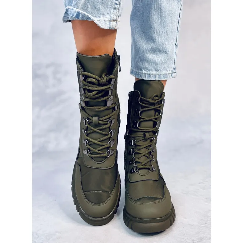 Jewel Green nylon boots