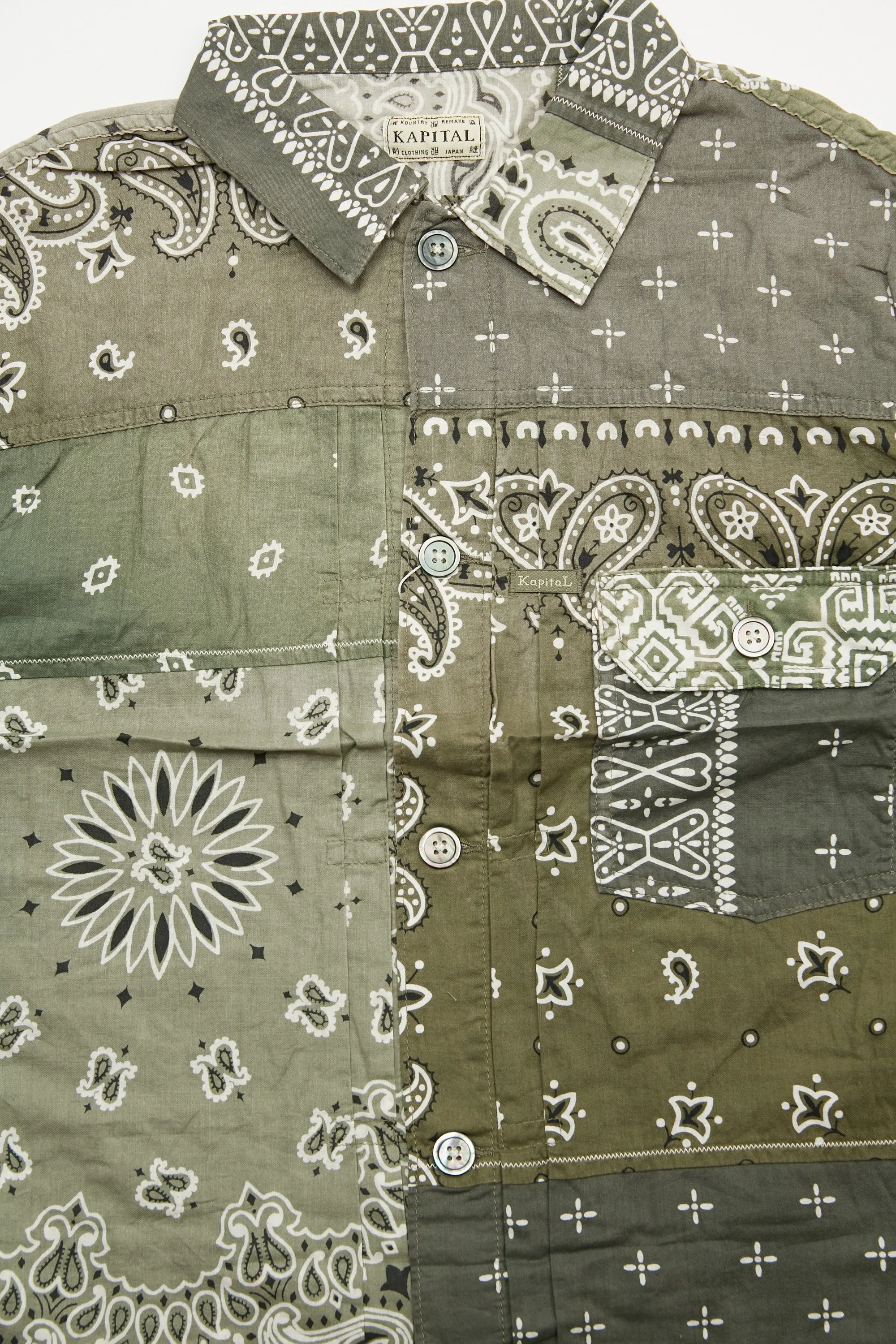 Kapital Gauze Bandana Patchwork 1st Jacket - Khaki