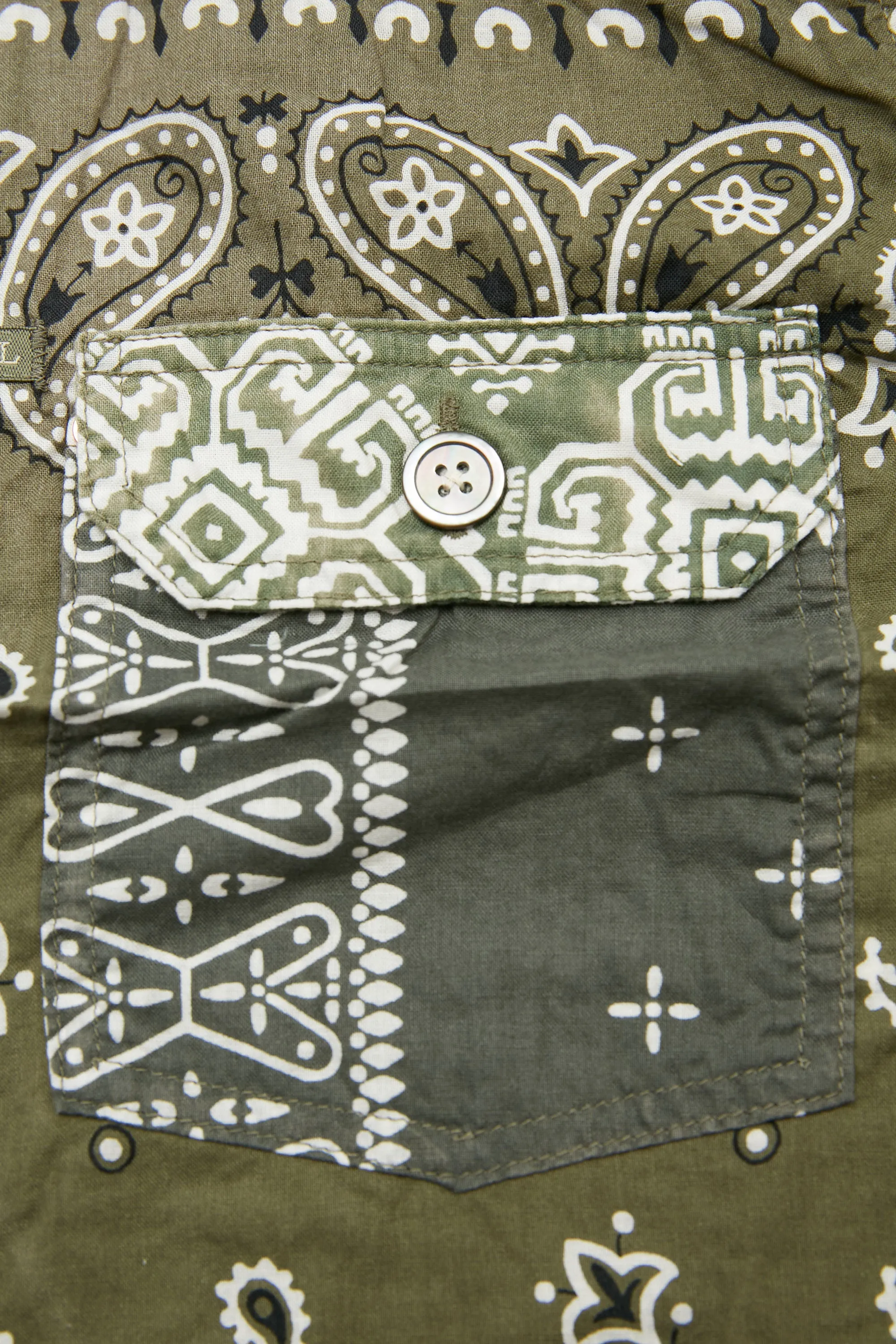 Kapital Gauze Bandana Patchwork 1st Jacket - Khaki