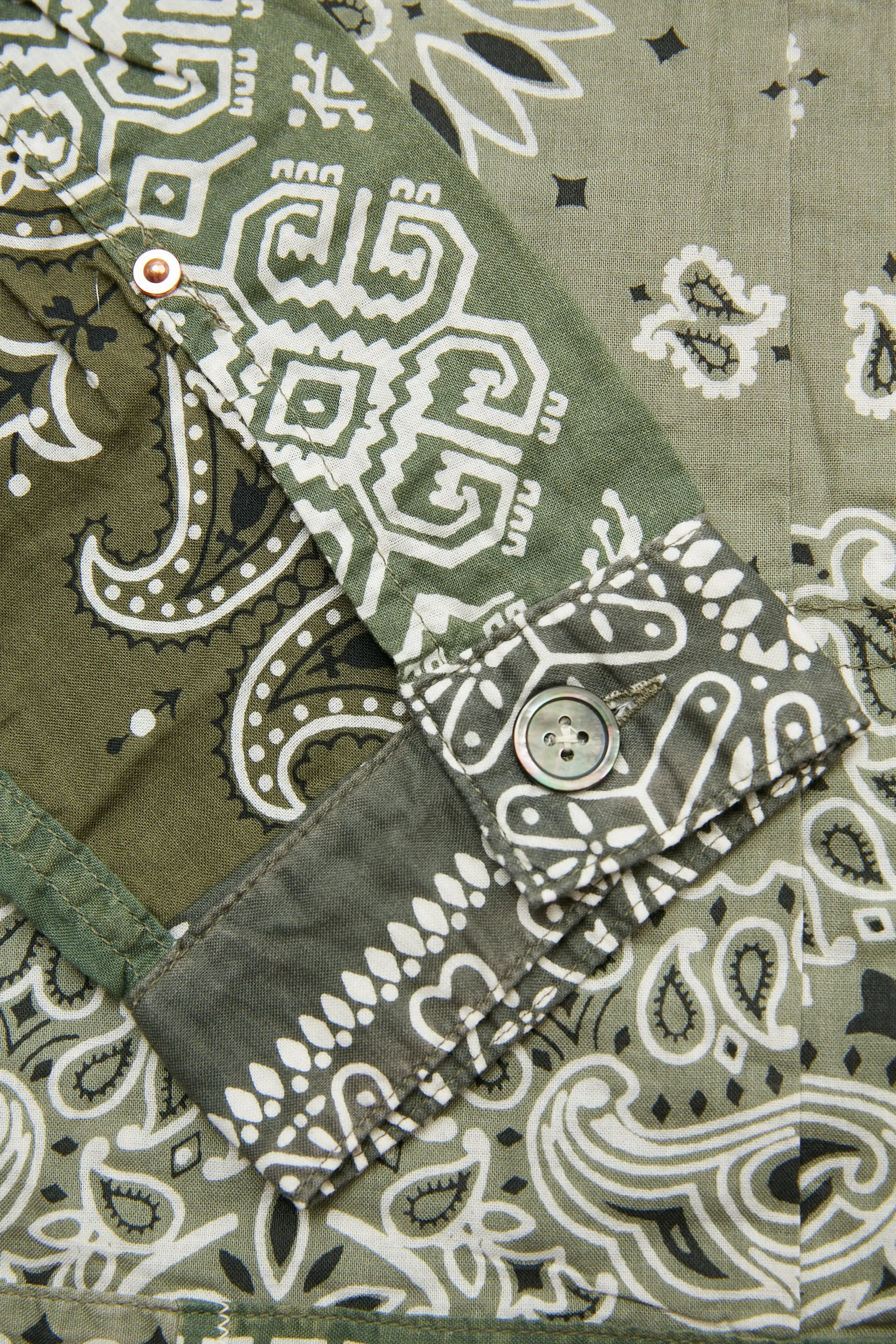 Kapital Gauze Bandana Patchwork 1st Jacket - Khaki