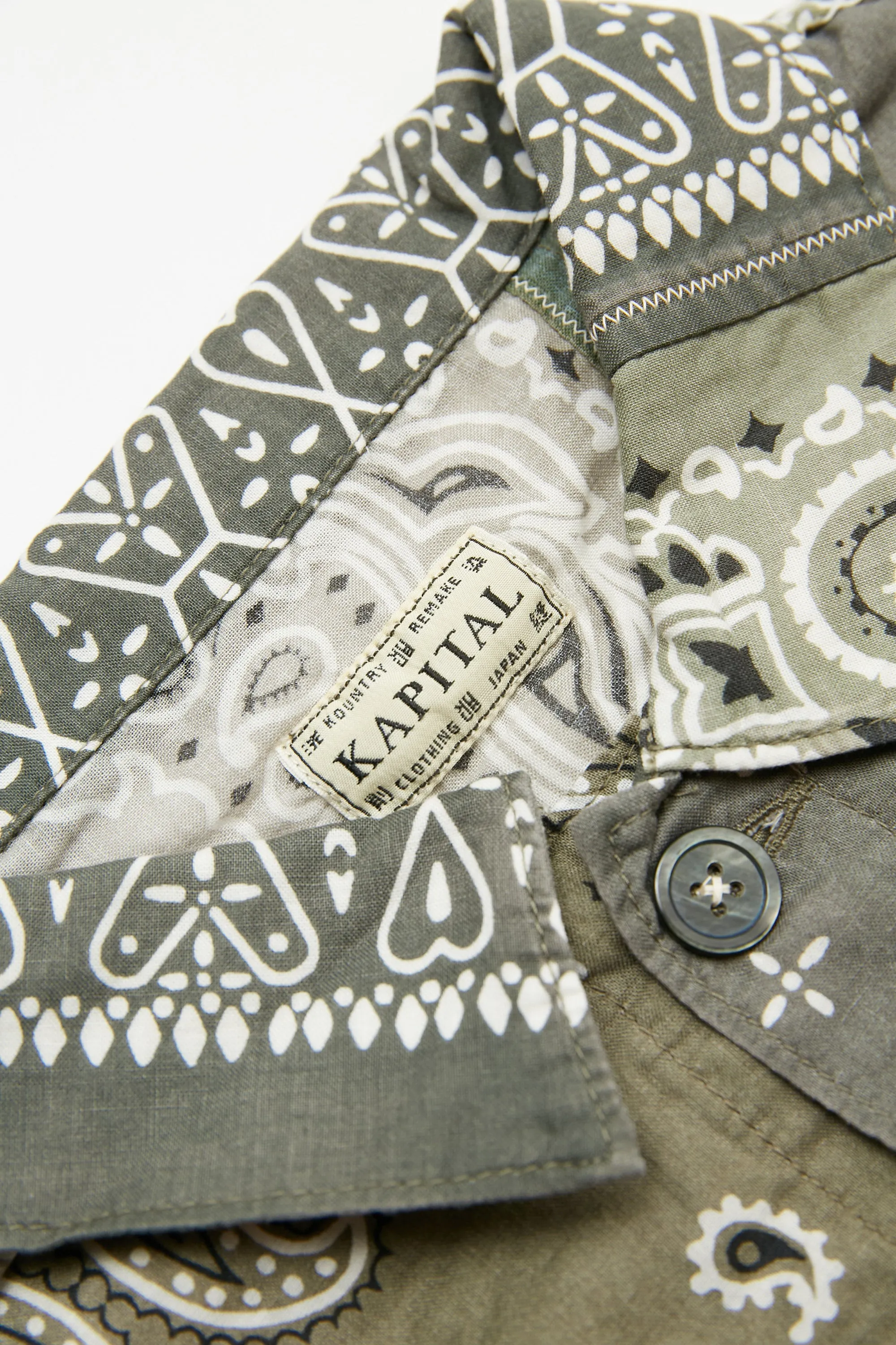 Kapital Gauze Bandana Patchwork 1st Jacket - Khaki