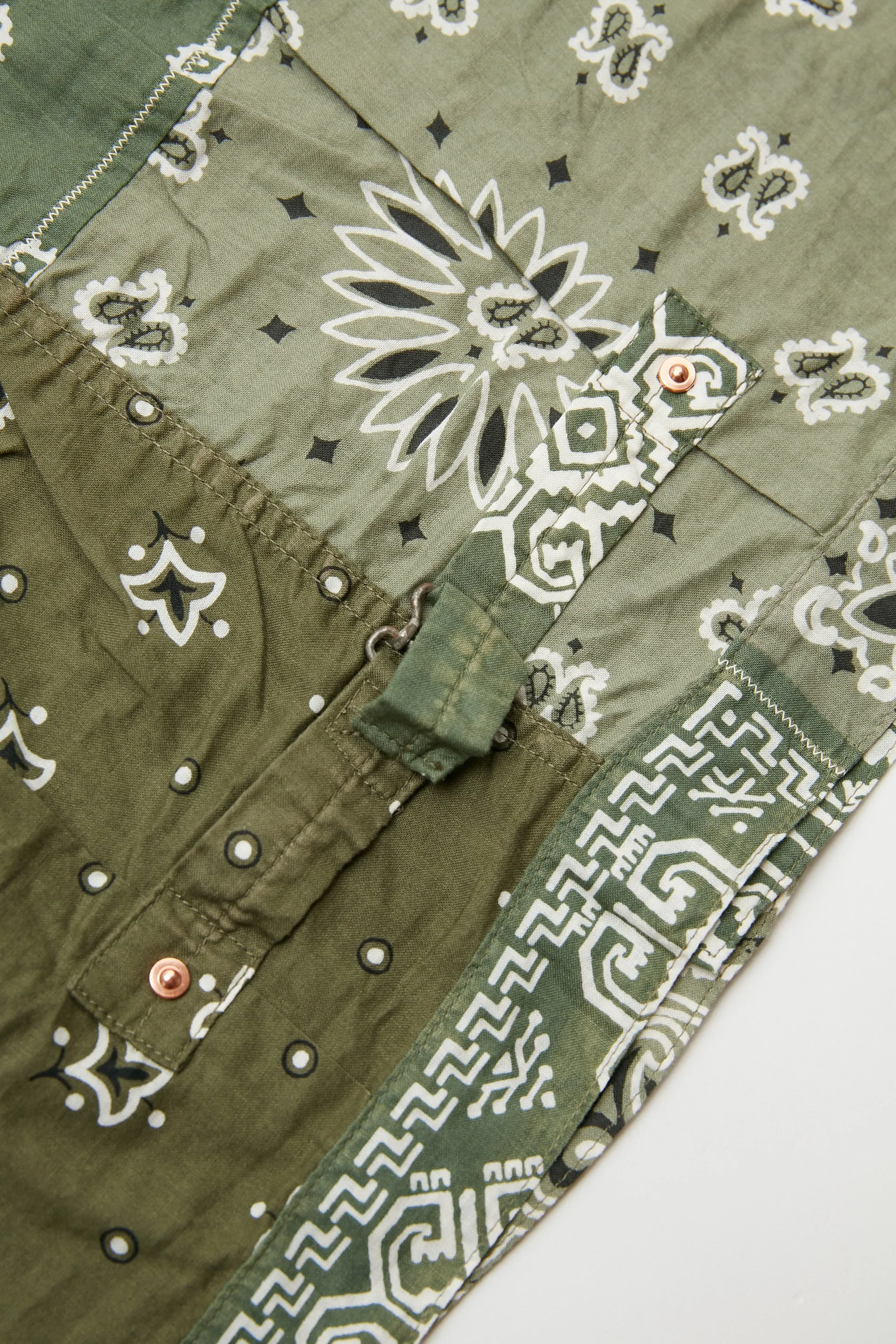 Kapital Gauze Bandana Patchwork 1st Jacket - Khaki