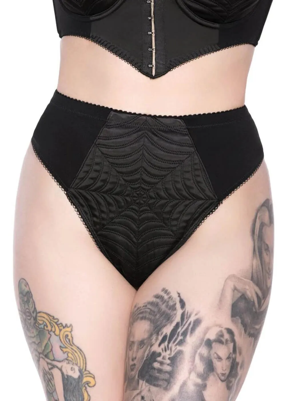 Killstar Webutant Spiderweb Panties Black