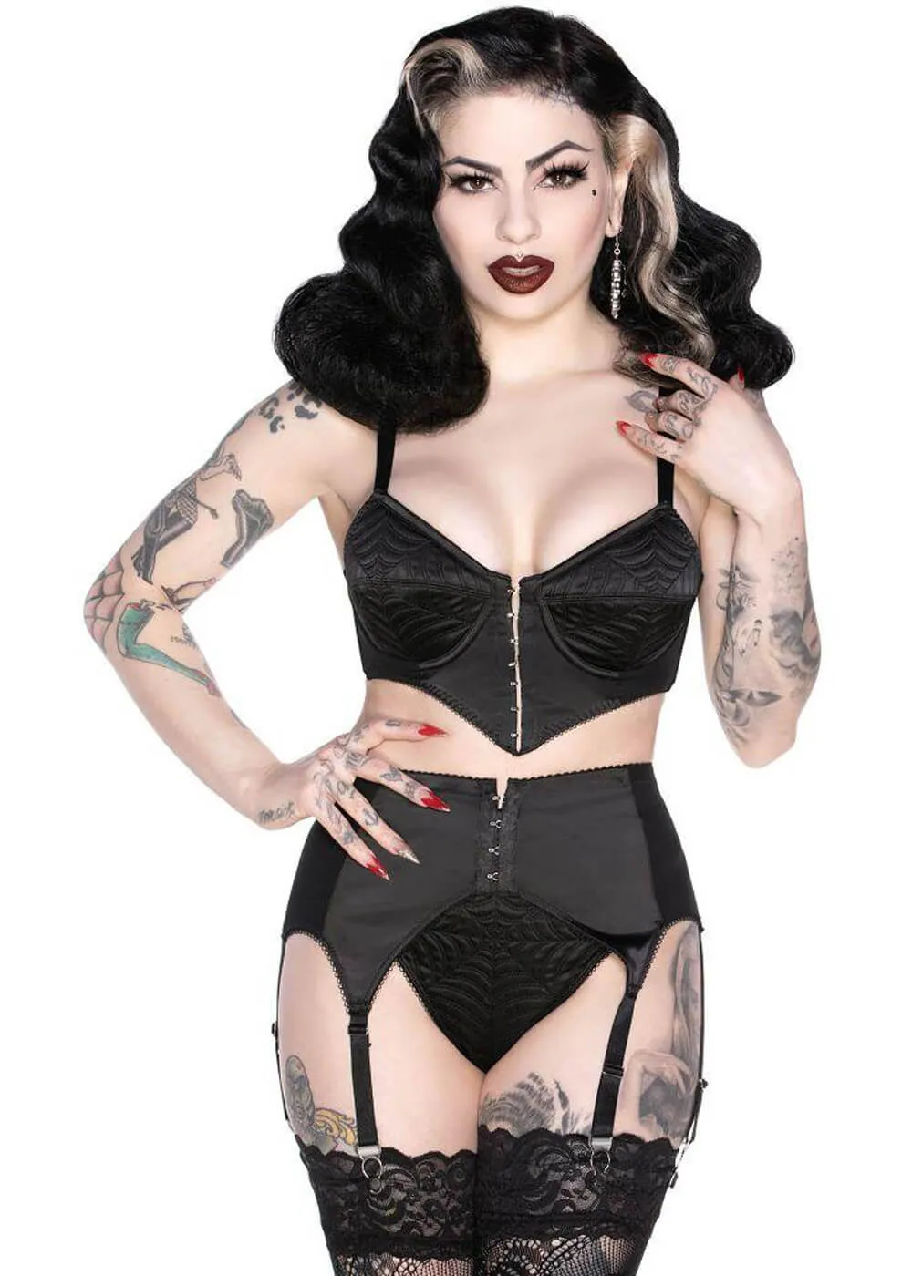 Killstar Webutant Spiderweb Panties Black