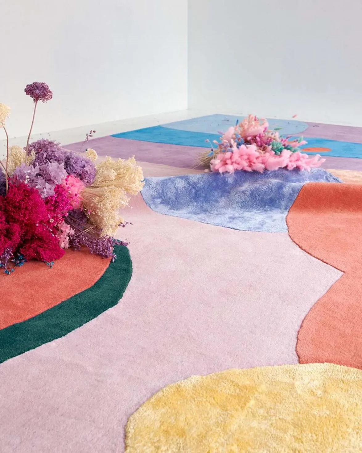 Layered Poppykalas Rug Flower Field